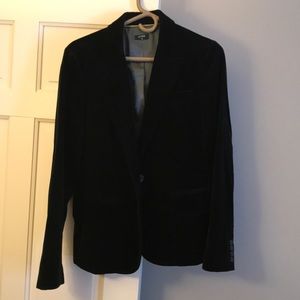 Black velvet blazer